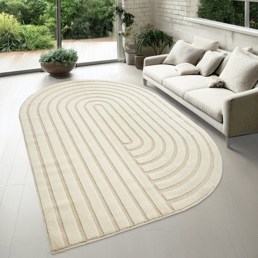 Tapis Figure Crème Oval