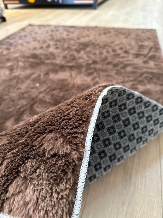 Tapis Merle marron lavable 2