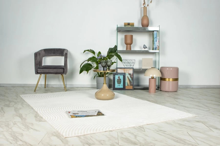 Tapis Moderne Elista Crème 2 – Doux, Résistant et Lumineux
