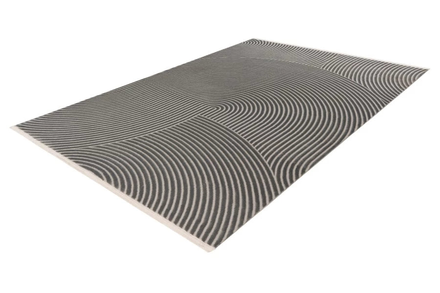 Tapis Elista Gris 2- Moderne Résistant en Polypropylène & Polyester