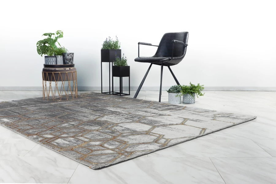 Tapis Maris 405 Gris - Or -Doré