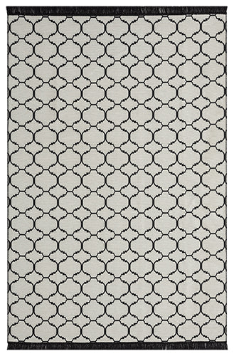Tapis Soho Kilim 620 Noir/Blanc