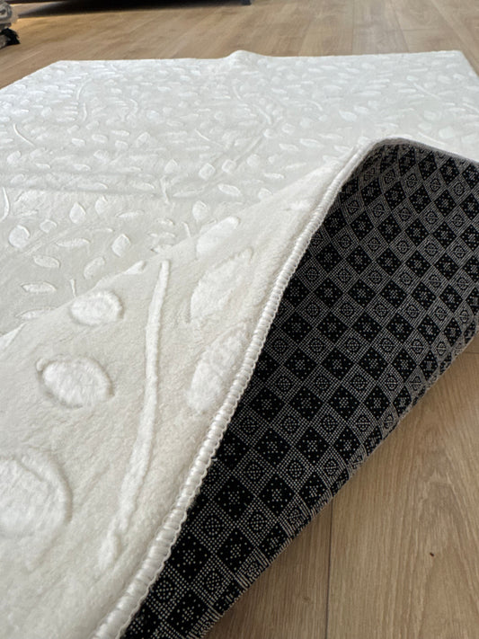 Tapis Merle marron crème 2