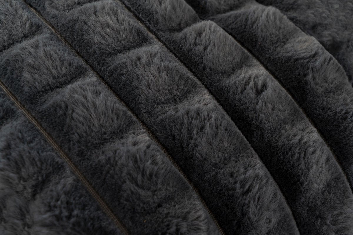 Plaid Milan Anthracite doux effet 3D