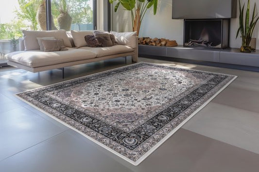 Tapis Agra Classique Gris - Beige