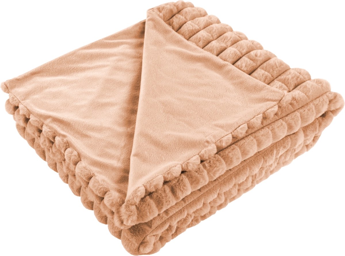 Plaid Milan Pêche doux effet 3D