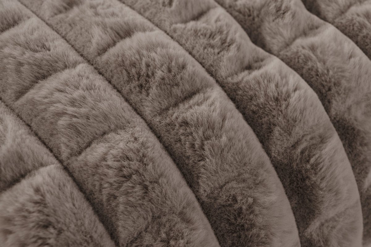 Plaid Milan Taupe doux effet 3D