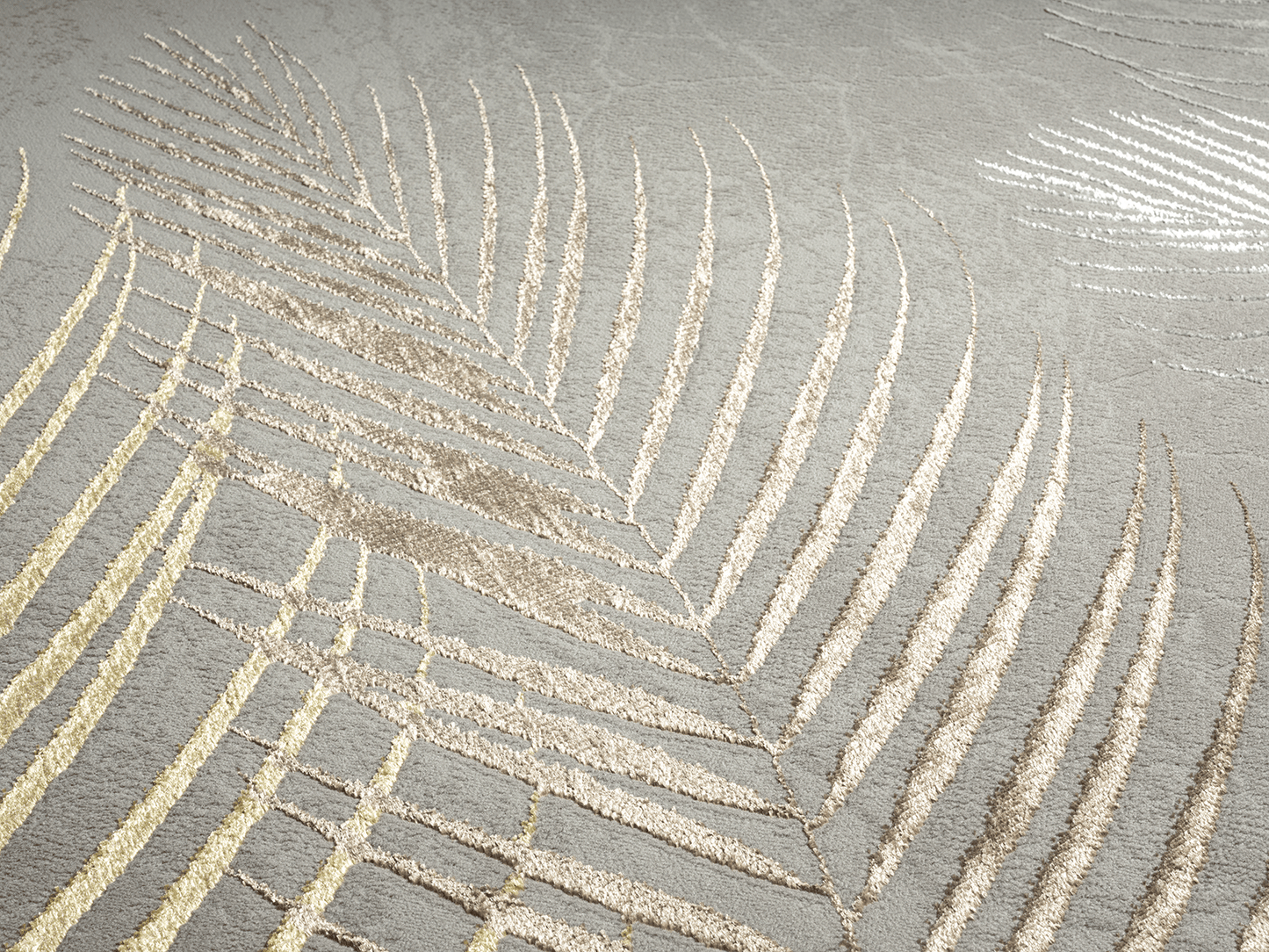 Tapis Focus gris doré 2