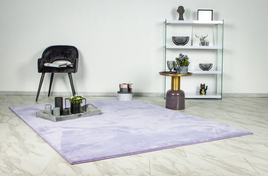 Tapis Paradise Lavande Violet Clair Super Doux, Epais,  Moelleux et Moderne