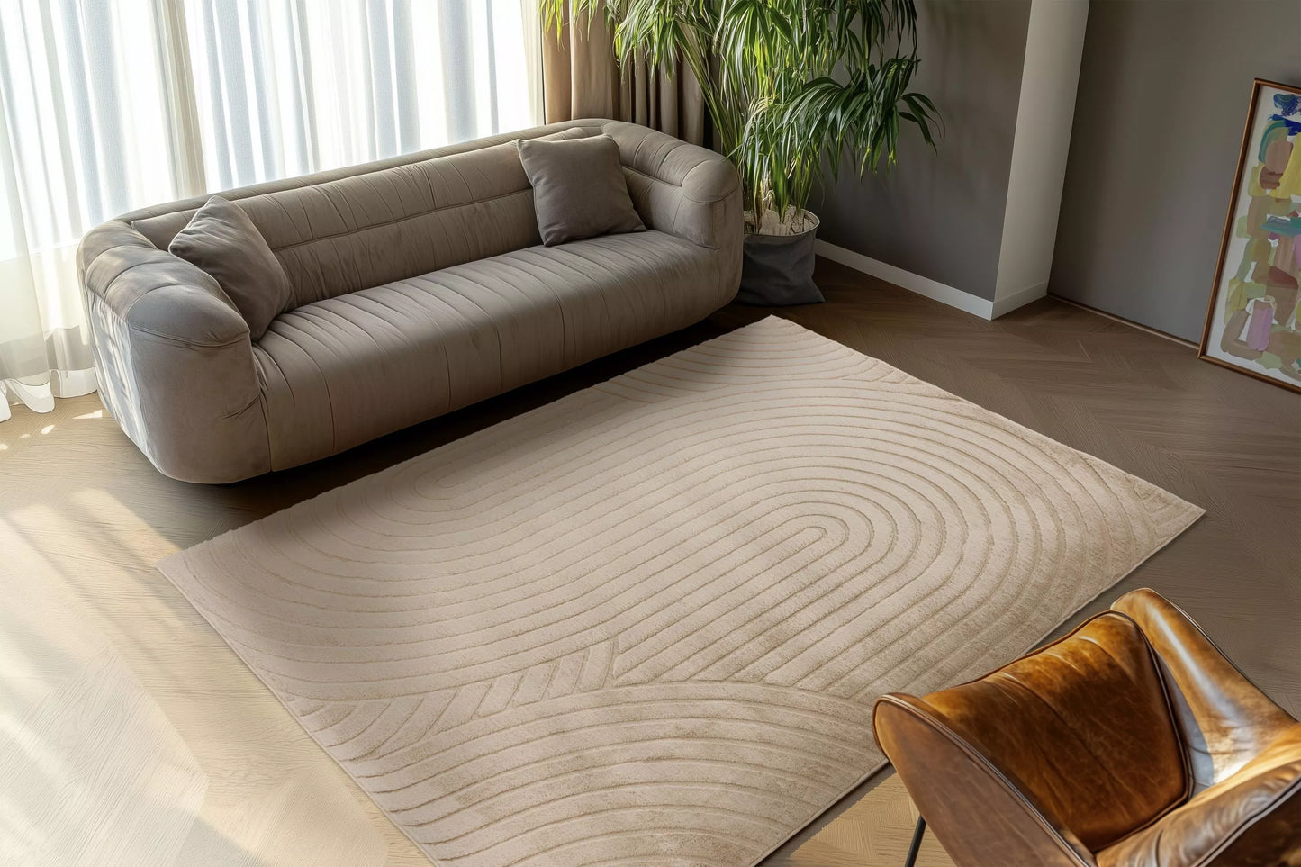 Tapis Boston Beige , ultra doux