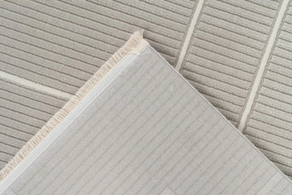 Tapis Elista Gris - Moderne Résistant en Polypropylène & Polyester