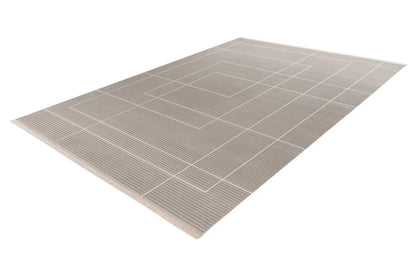 Tapis Elista Gris - Moderne Résistant en Polypropylène & Polyester