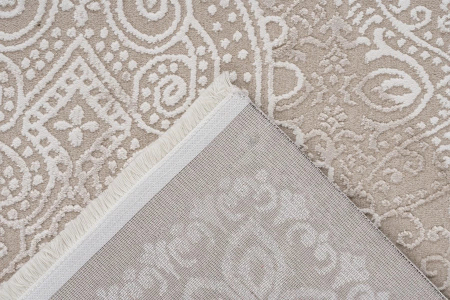 Tapis Elista Beige 4 - Résistant en Polypropylène & Polyester