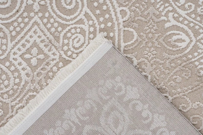 Tapis Elista Beige 4 - Résistant en Polypropylène & Polyester