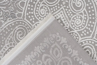 Tapis Elista Gris 4 – Tapis Moderne Résistant en Polypropylène & Polyester