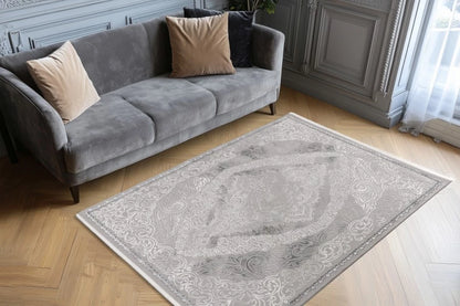 Tapis Elista Gris 4 – Tapis Moderne Résistant en Polypropylène & Polyester