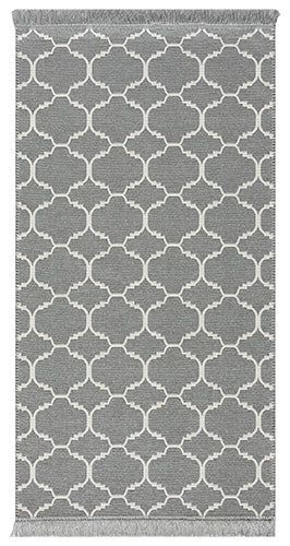 Tapi Soho Kilim 620 gris/Blanc