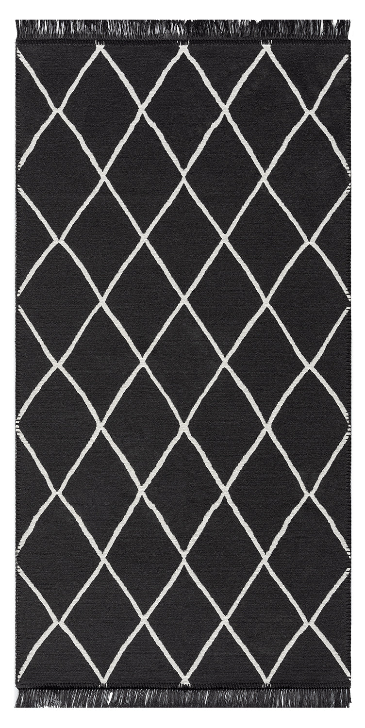 Tapis Soho Kilim 621 Noir/Blanc