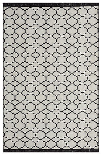 Tapis Soho Kilim 620 Noir/Blanc