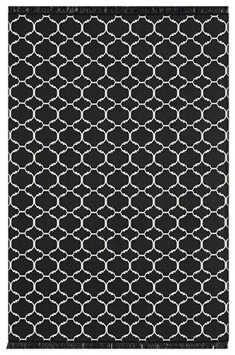 Tapis Soho Kilim 620 Noir/Blanc