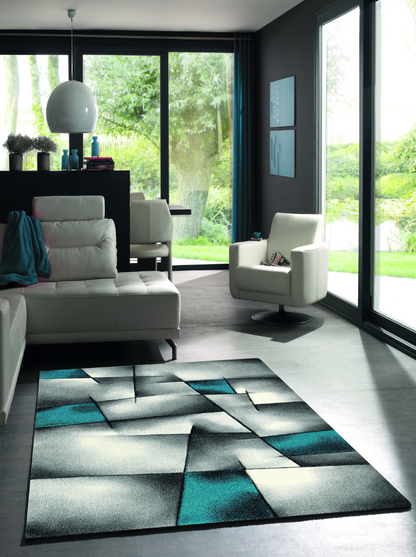 Tapis Brawn turquoise