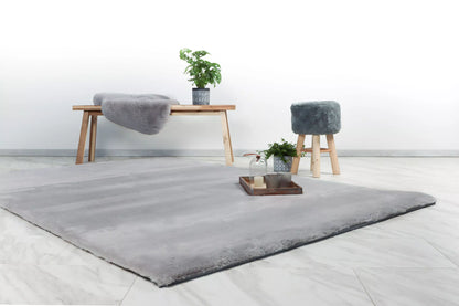 Tapis Haeven Gris - Super doux,Super Epais, Moelleux et Moderne