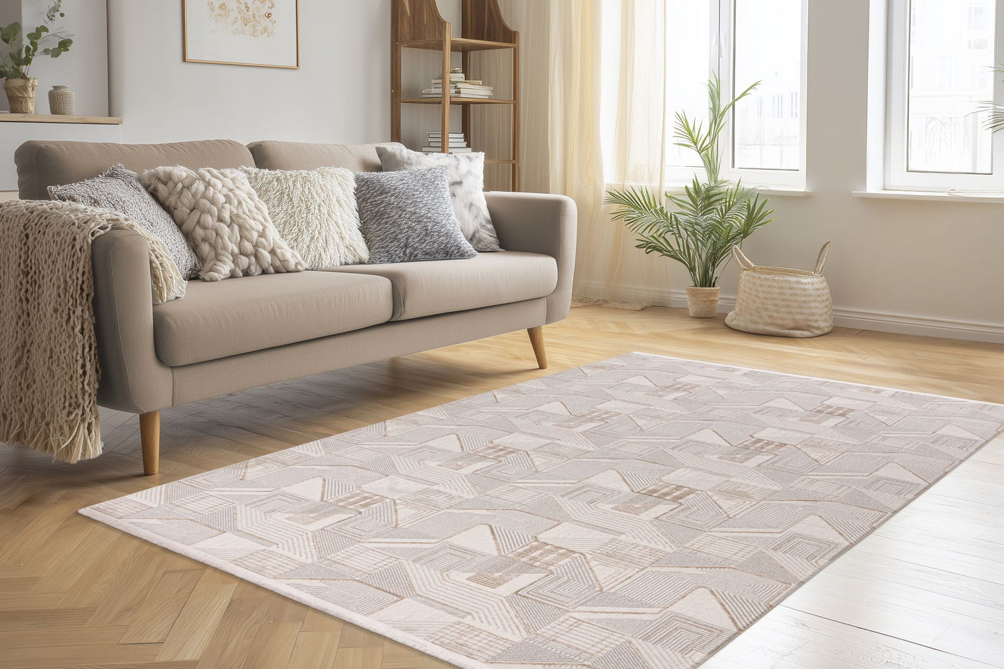 Tapis Pierre Cardin Jardin Beige - Gris