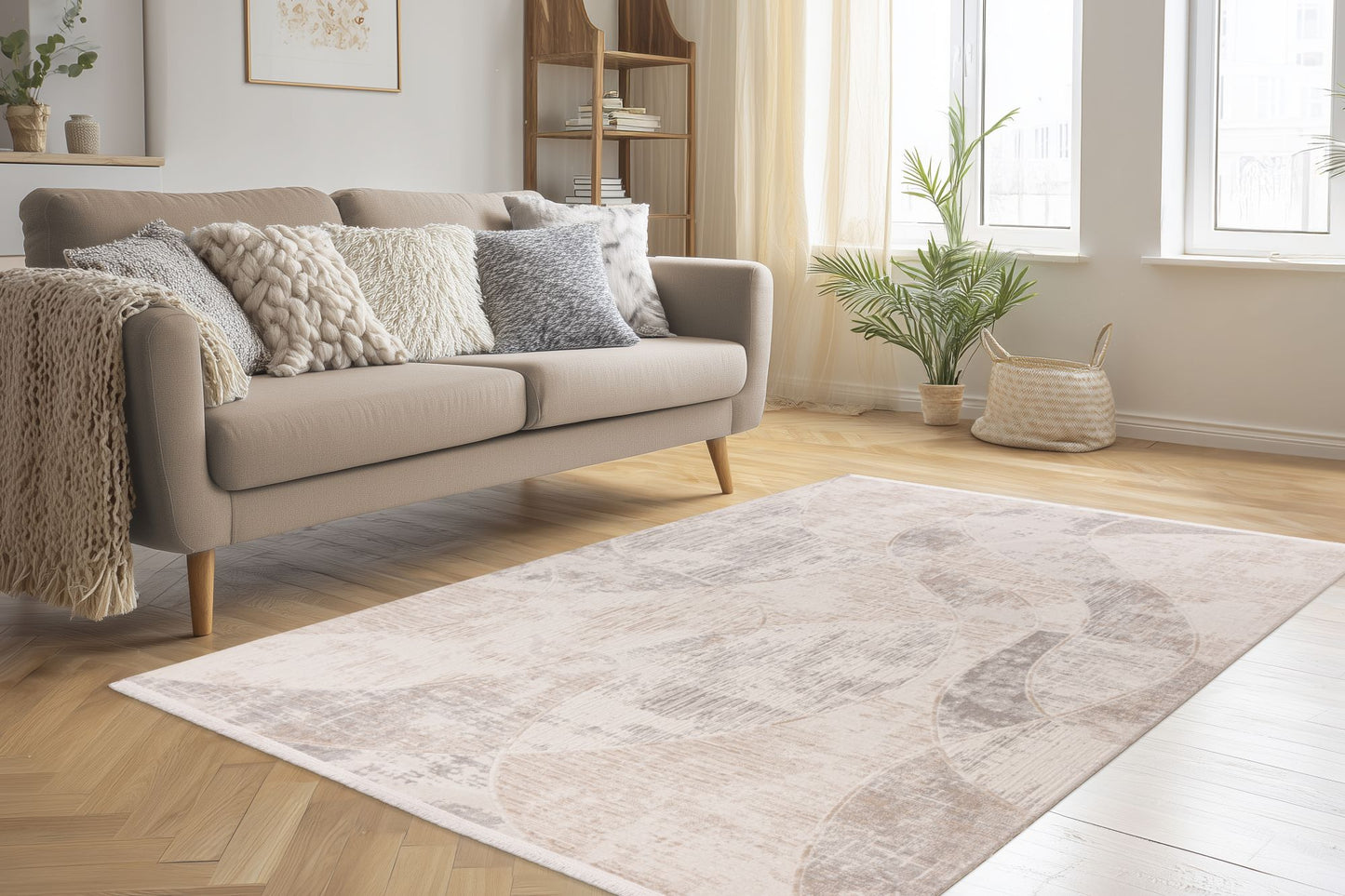 Tapis Pierre Cardin Jardin Beige - Gris 2