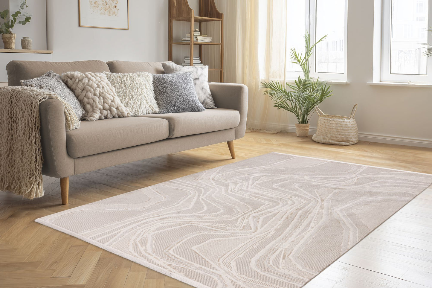 Tapis Pierre Cardin Jardin Beige - Gris 3