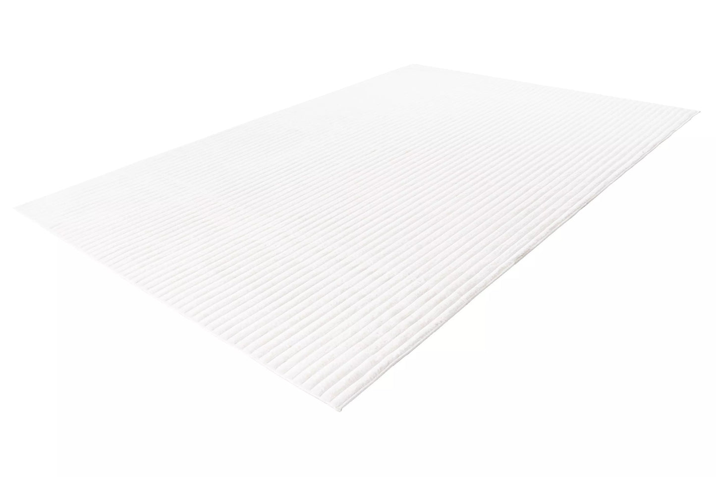 Tapis Milan Blanc, doux rayé.