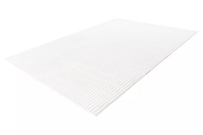 Tapis Milan Blanc, doux rayé.