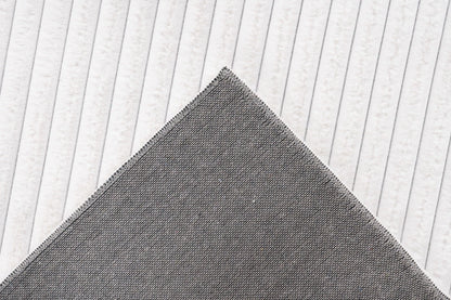 Tapis Milan Blanc, doux rayé.