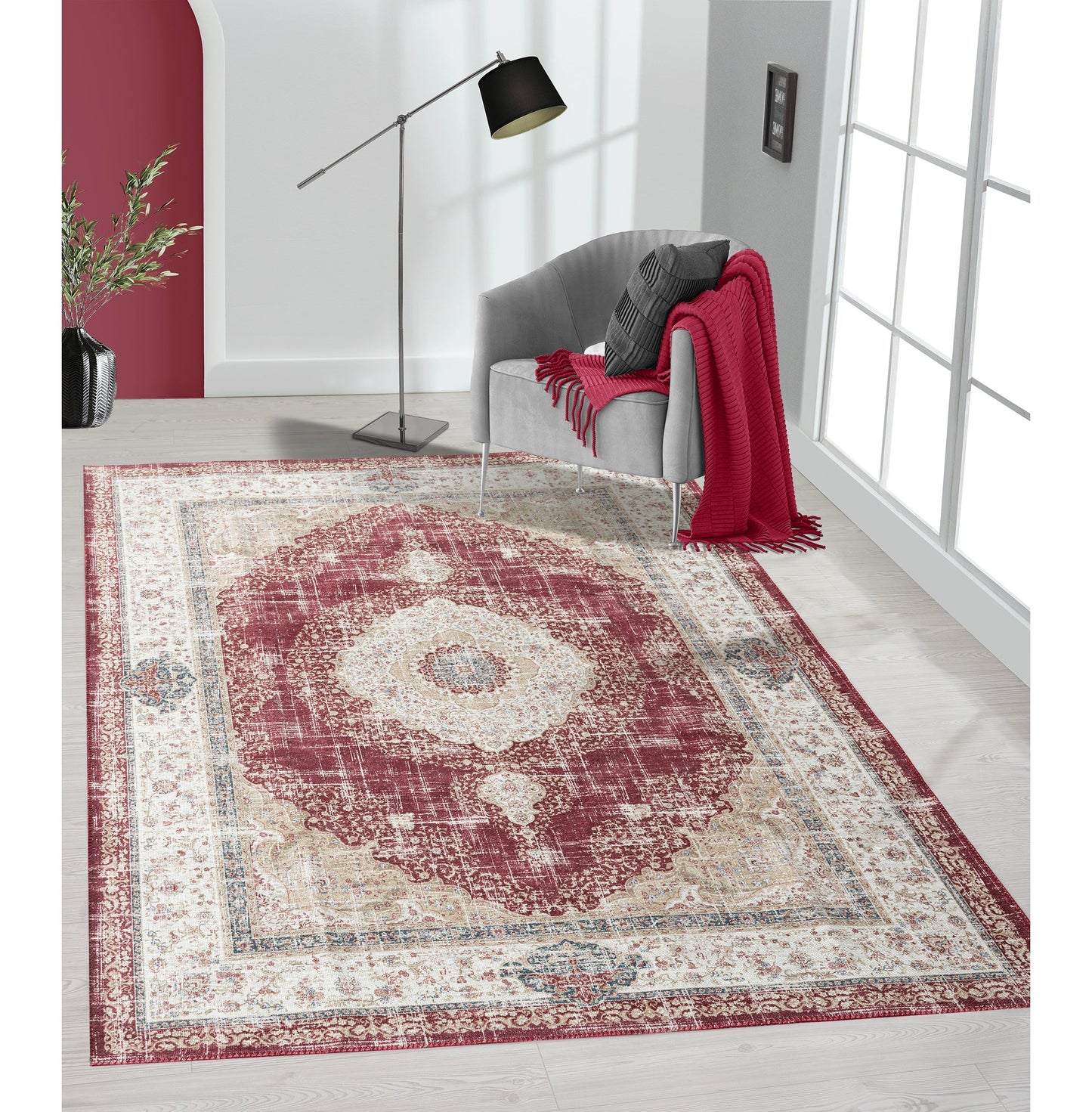 Tapis Edes rouge