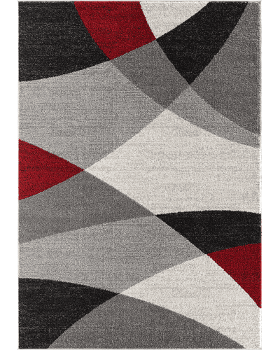 Tapis Thales gris rouge