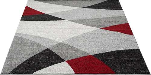 Tapis Thales gris rouge