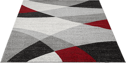 Tapis Thales gris rouge