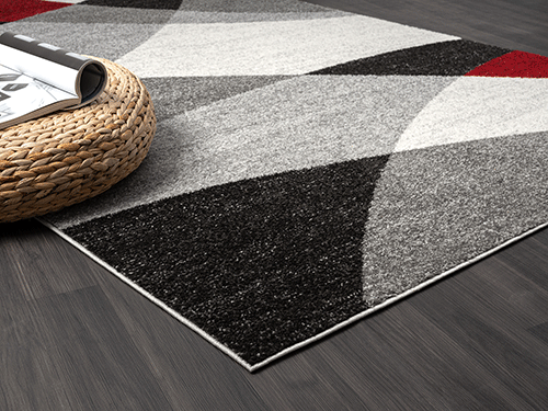 Tapis Thales gris rouge