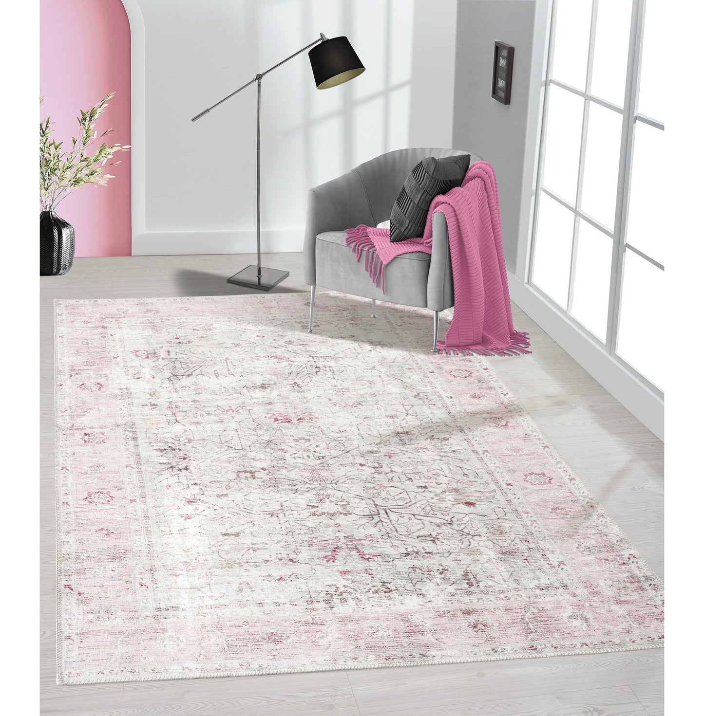 Tapis Edes beige rose