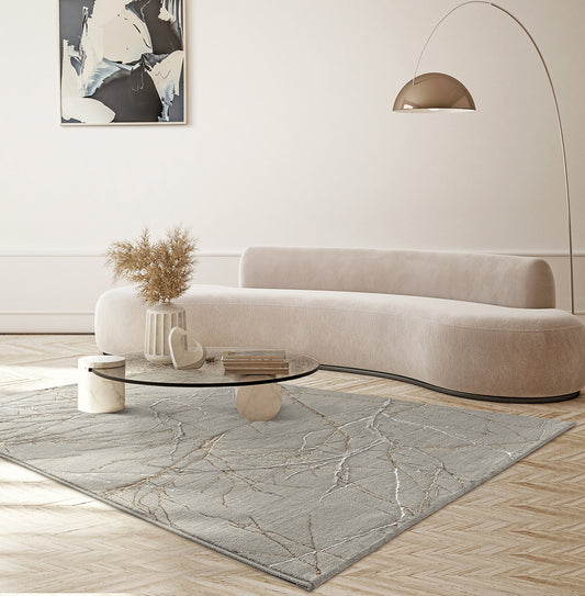 Tapis Focus gris doré