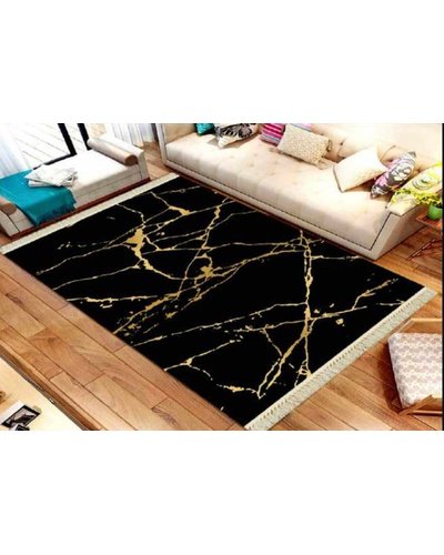 Tapis Rome Noir-Gold