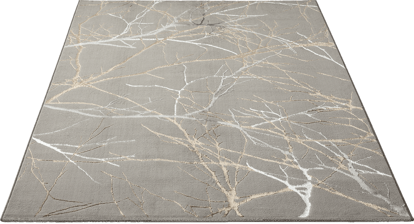 Tapis Focus gris doré