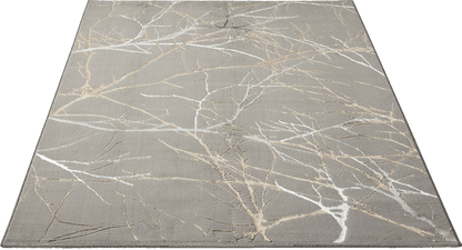 Tapis Focus gris doré