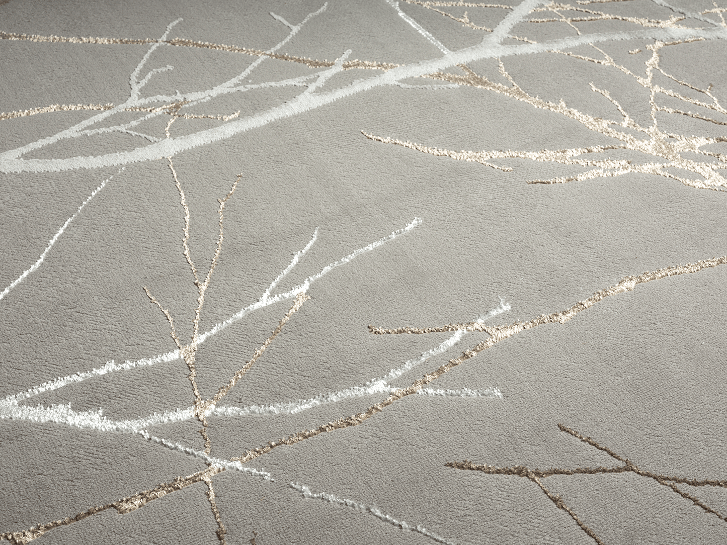 Tapis Focus gris doré