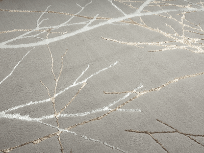 Tapis Focus gris doré