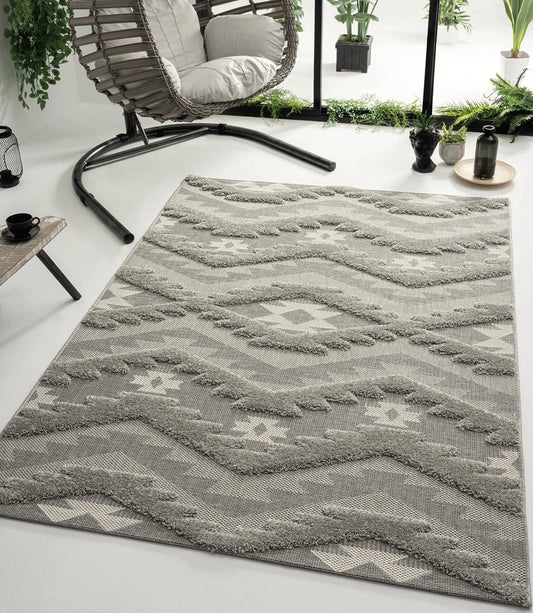 Tapis Karo gris